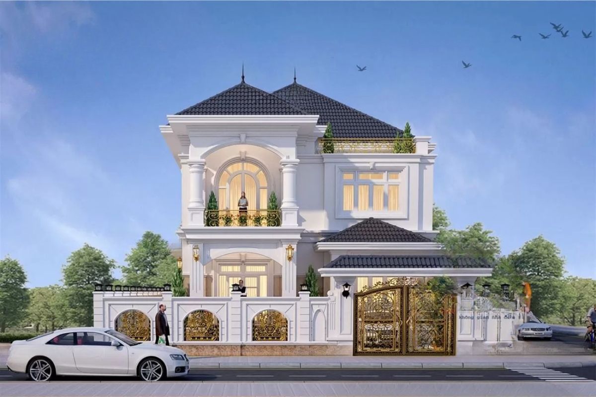 99+ Mẫu biệt thự 2 tầng mái nhật đẹp sang trọng kèm bản vẽ & báo giá 7 Mái Nhật giúp diện mạo công trình mềm mại hơn (Ảnh: Sưu tầm)
