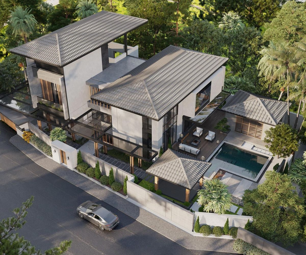 99+ Mẫu biệt thự 2 tầng mái nhật đẹp sang trọng kèm bản vẽ & báo giá 20 Mẫu biệt thự 2 tầng mái Nhật đẹp có hồ bơi mang đến không gian nghỉ dưỡng (Ảnh: Sưu tầm)