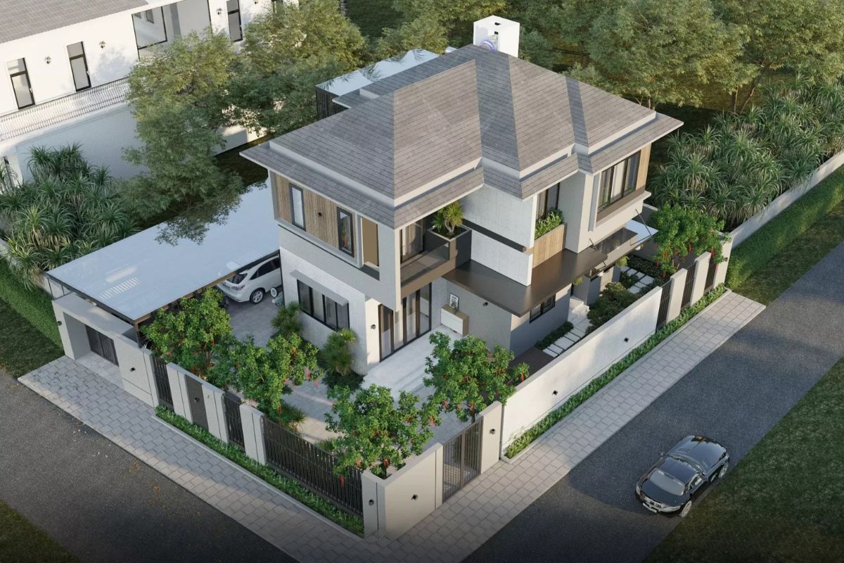 99+ Mẫu biệt thự 2 tầng mái nhật đẹp sang trọng kèm bản vẽ & báo giá 30 Biệt thự với nhiều cửa sổ giúp không gian luôn dễ chịu (Ảnh: Sưu tầm)