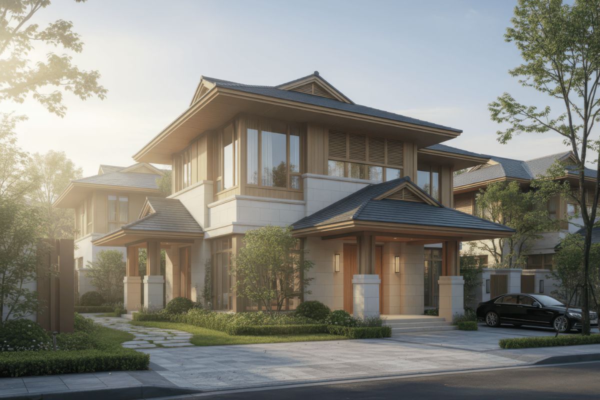 99+ Mẫu biệt thự 2 tầng mái nhật đẹp sang trọng kèm bản vẽ & báo giá 48 Thiết kế bề thế giúp nâng cao giá trị công trình (Ảnh: Sưu tầm)