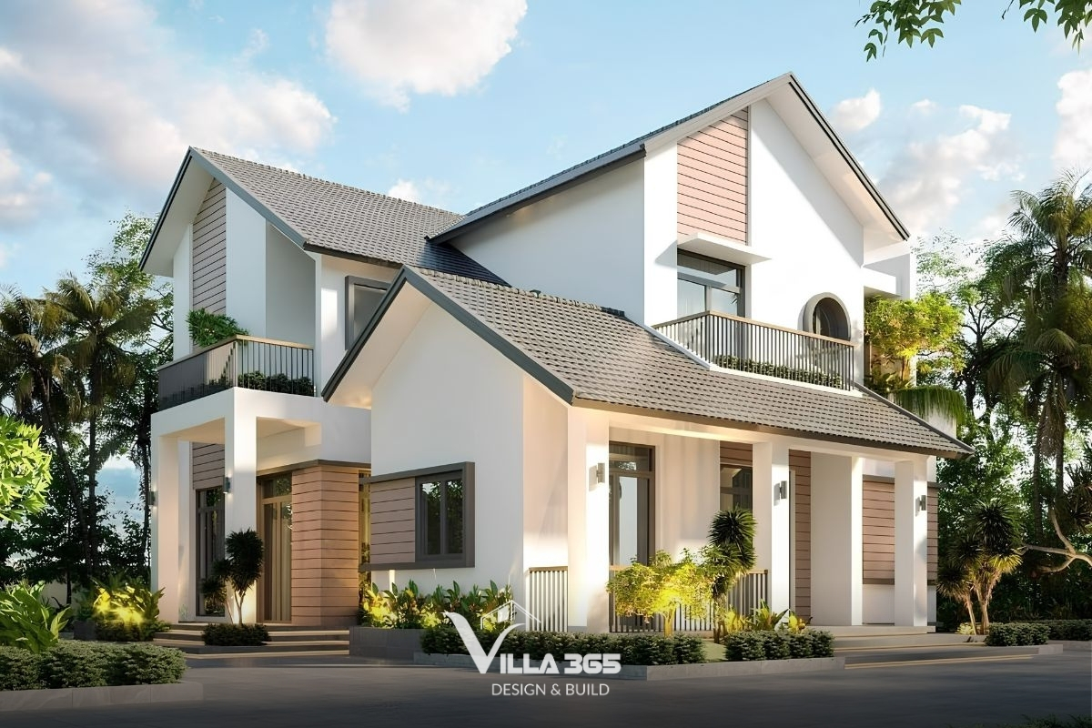biệt thự 2 tầng mái Thái