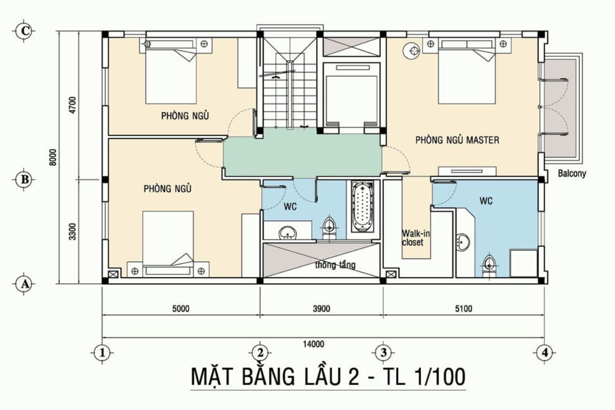 Tầng 3 trong thiết kế biệt thự 4 tầng tân cổ điển tạo ra ranh giới giữa thế giới chung và không gian riêng (Ảnh: Sưu tầm)