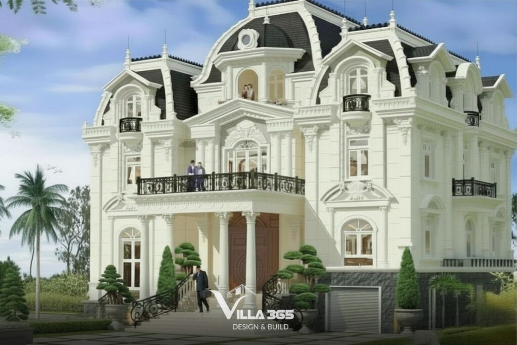 Biệt thự cổ điển mái mansard