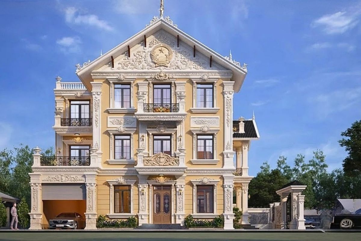 Biệt thự mái Thái cổ điển 3 tầng mang vẻ đẹp uy nghi, bề thế dành cho gia đình đông thành viên (Ảnh: Sưu tầm)