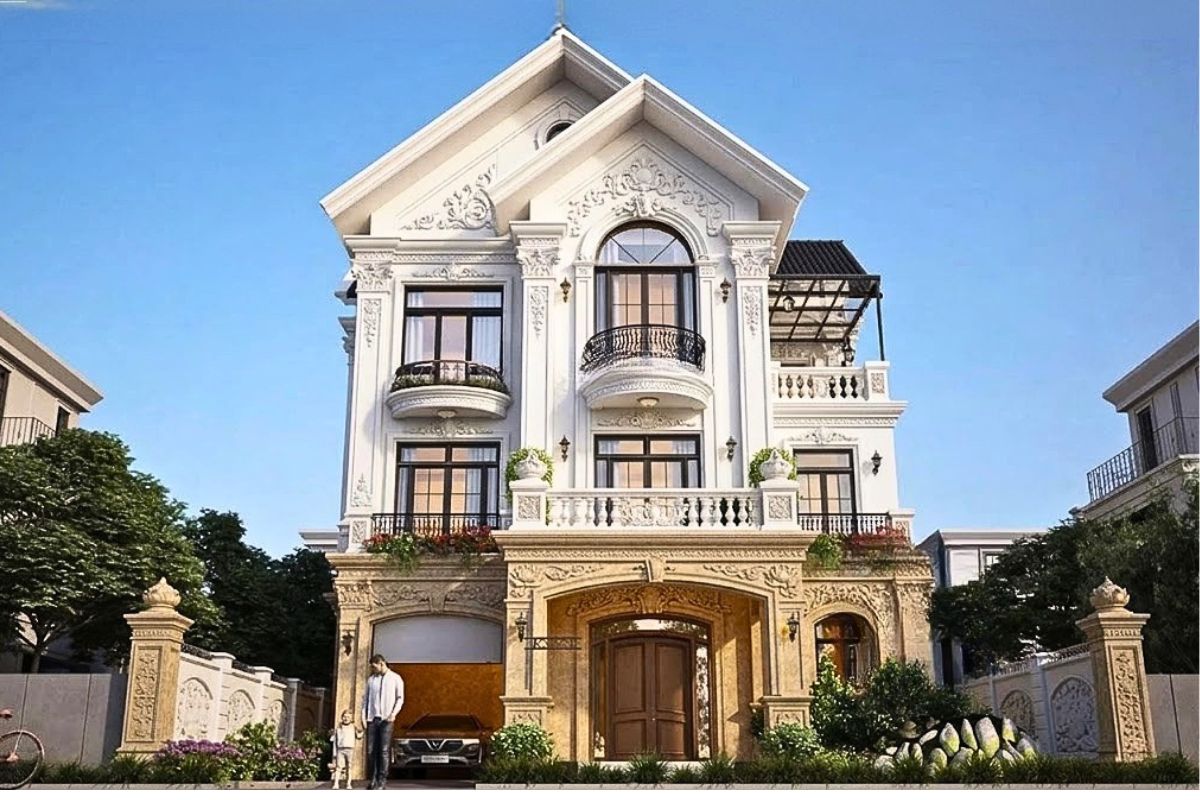 Sự kết hợp của vật liệu cao cấp như đá, gỗ và kim loại giúp biệt thự bền vững theo thời gian (Ảnh: Sưu tầm)