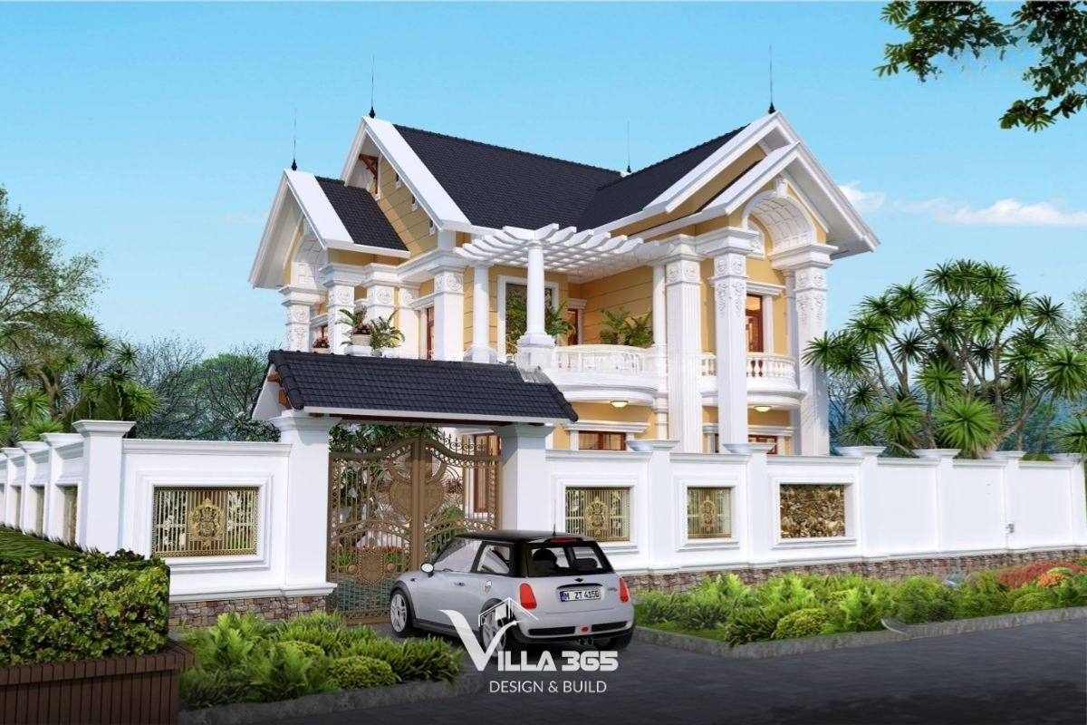 Thiết kế biệt thự cổ điển mái Thái 2 tầng – giải pháp tối ưu công năng, thẩm mỹ và chi phí cho gia đình hiện đại 