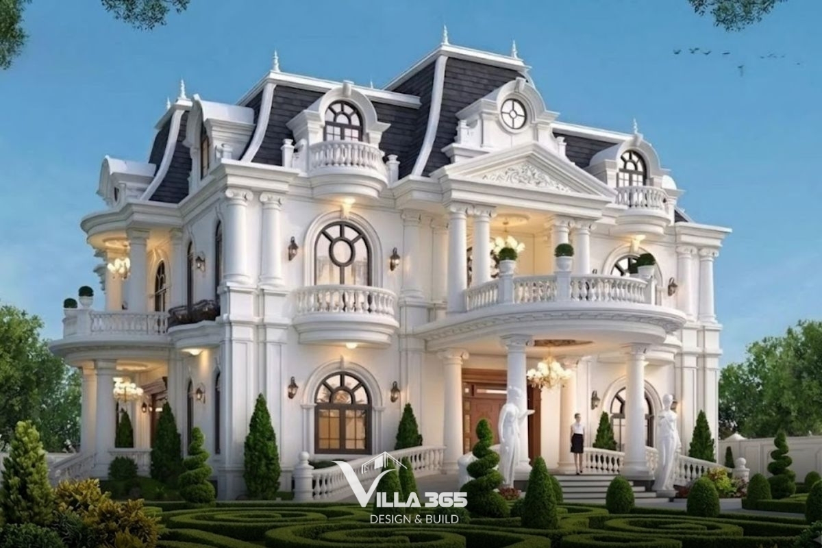 Top 10+ mẫu biệt thự cổ điển nhà vườn đẳng cấp & bản vẽ chi tiết 2026 10 Thiết kế biệt thự cổ điển nhà vườn 2 tầng giúp tối ưu công năng và nâng tầm vẻ đẹp sang trọng