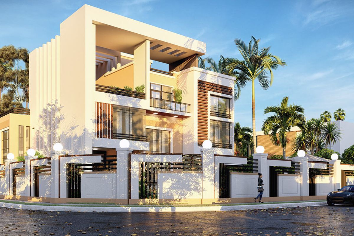 35+ mẫu biệt thự hiện đại 2 mặt tiền đẹp, bản vẽ & kinh nghiệm thiết kế 2026 18 Đây là giải pháp lý tưởng cho gia đình nhiều thế hệ (Ảnh: Sưu tầm)