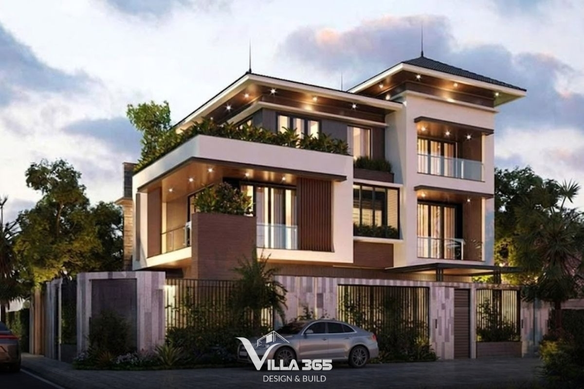 35+ mẫu biệt thự hiện đại 2 mặt tiền đẹp, bản vẽ & kinh nghiệm thiết kế 2026 25 Thiết kế biệt thự 2 mặt tiền cần phân rõ mặt chính – phụ để tạo điểm nhấn kiến trúc