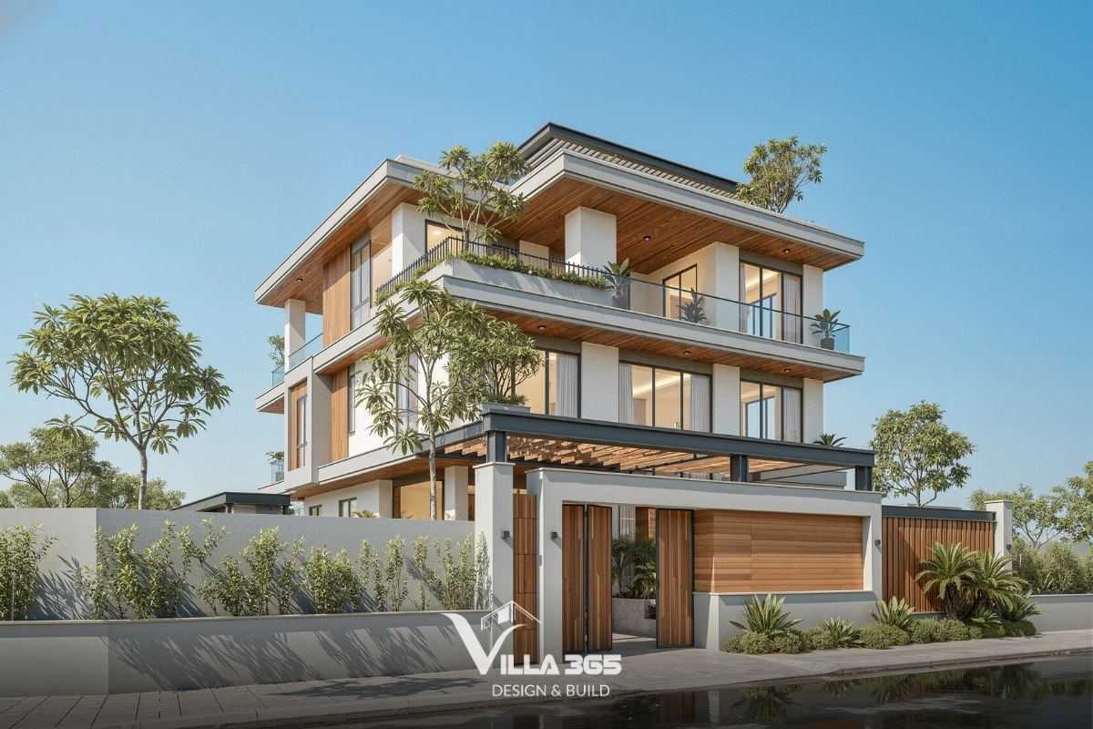 Plateau Villa - Biệt thự nghỉ dưỡng trên cao nguyên để gia chủ “chạy trốn” đô thị, tìm về bình yên 3 Ngôn ngữ hình khối tinh giản giúp Plateau Villa đạt được sự mạnh mẽ mà vẫn hài hòa với địa hình đồi dốc