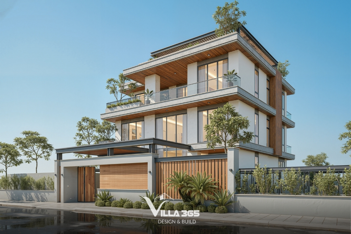 Plateau Villa - Biệt thự nghỉ dưỡng trên cao nguyên để gia chủ “chạy trốn” đô thị, tìm về bình yên 2 Công trình thể hiện rõ tư duy thiết kế thích ứng khí hậu Đà Lạt thông qua hệ mái dốc và lớp hiên sâu