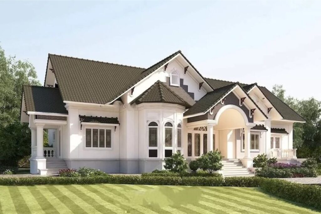 Top mẫu biệt thự nhà vườn tân cổ điển đẹp & bản vẽ chi tiết 2026 10 Một ngôi biệt thự nhà vườn tân cổ điển không chỉ là nơi ở, mà còn là tài sản truyền đời cho thế hệ kế cận