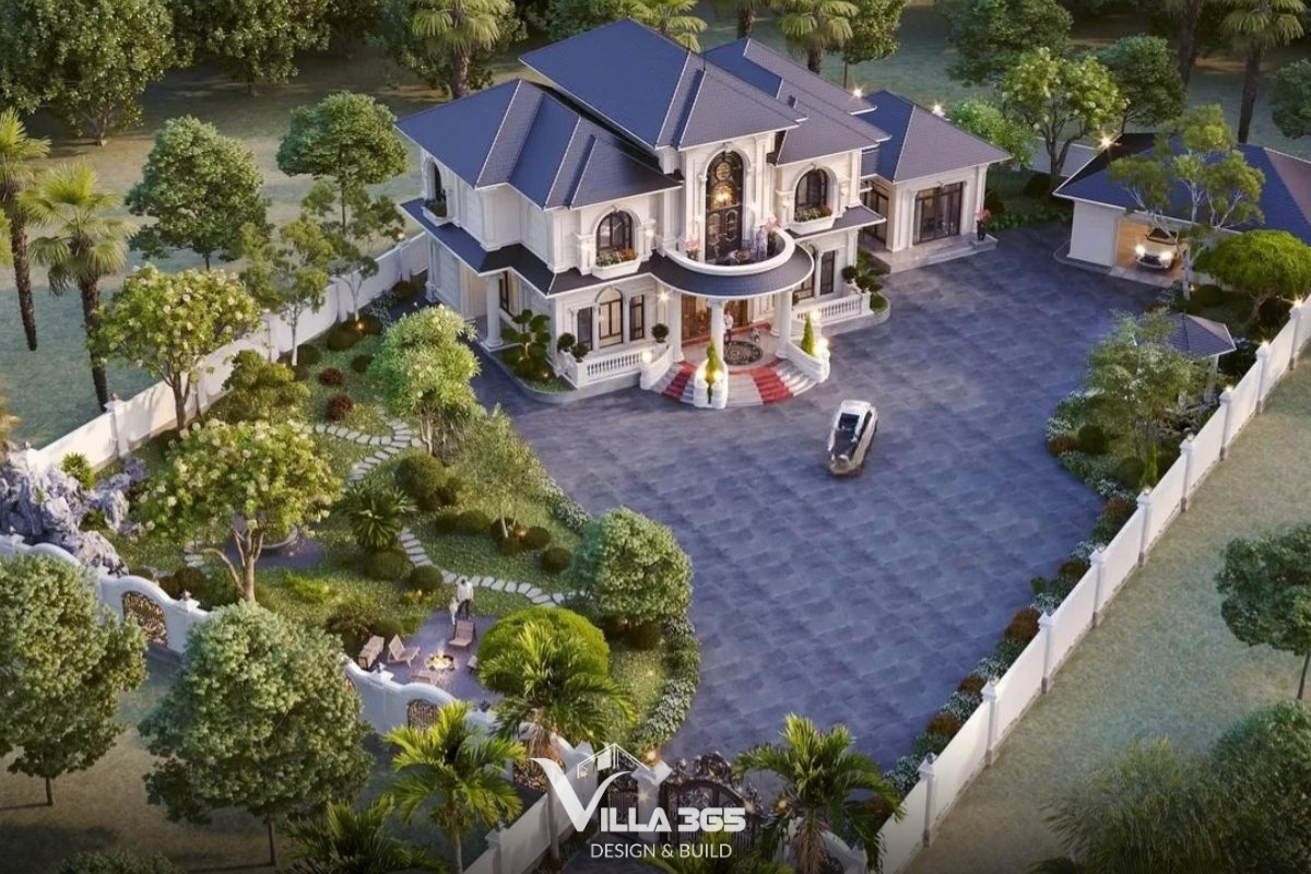 35+ Mẫu biệt thự nhà vườn 2 tầng đẹp & được ưa chuộng 2026 24 Biệt thự nhà vườn rộng sở hữu không gian nghỉ dưỡng cao cấp tại gia