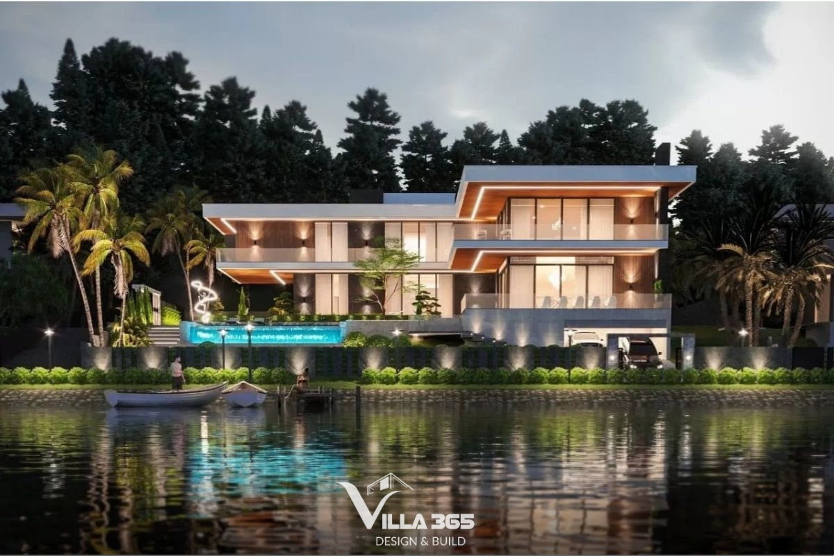 35+ Mẫu biệt thự nhà vườn 2 tầng đẹp & được ưa chuộng 2026 21 Mẫu nhà vườn có âm thanh nước chảy tạo trải nghiệm nghỉ dưỡng