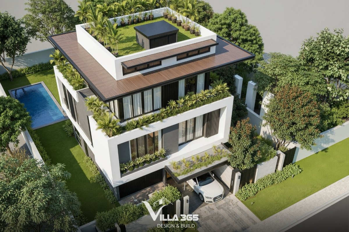 Biệt thự hiện đại 3 tầng phong cách tối giản mang vẻ đẹp tinh tế và tiết kiệm chi phí