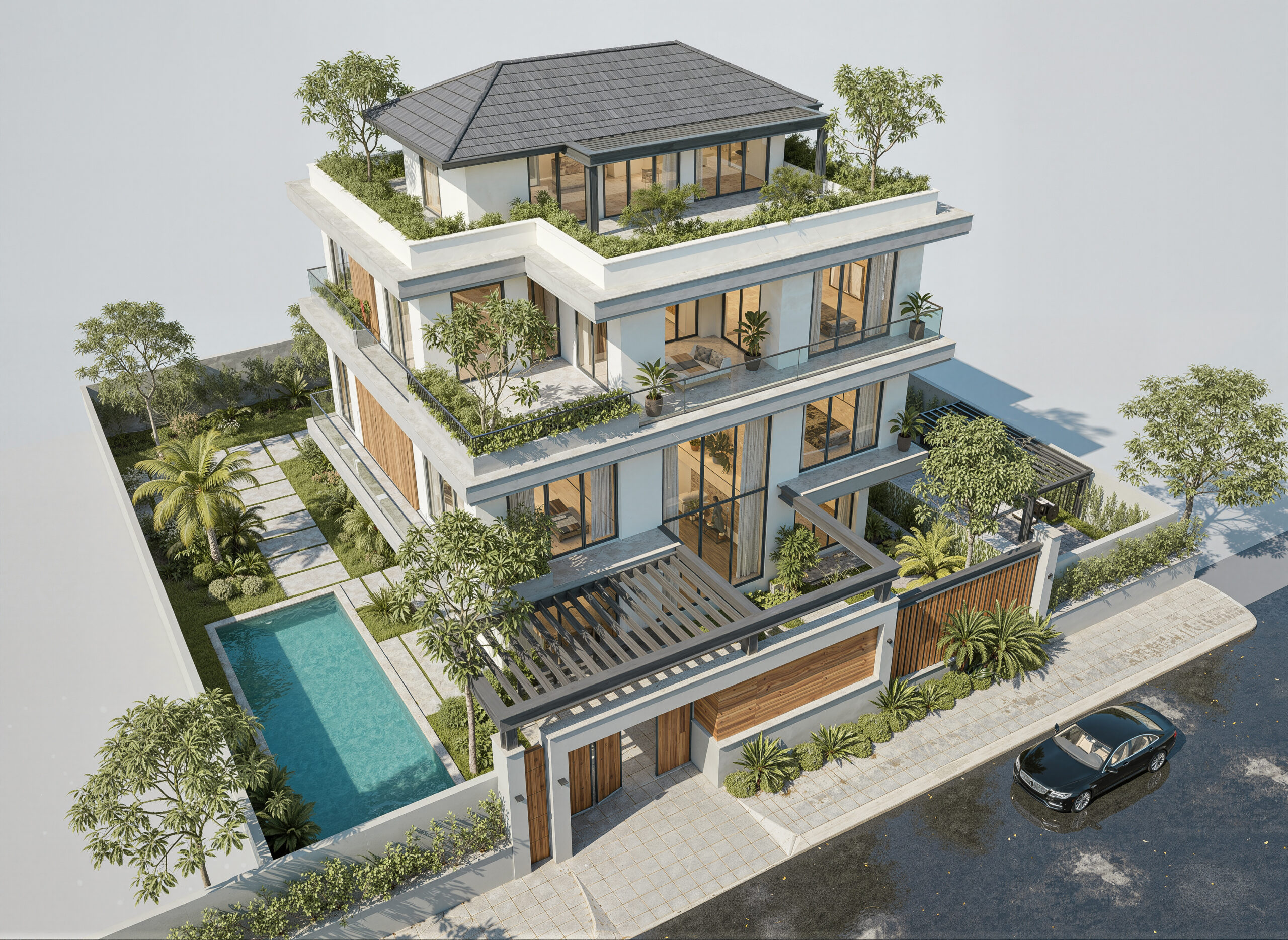 Giải đáp các thắc mắc phổ biến khi xây dựng biệt thự nhà vườn 3 tầng hiện đại giúp bạn tự tin hơn trước khi đầu tư 