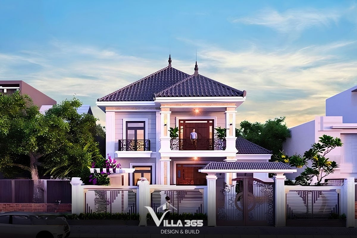 Mái Nhật mang đến vẻ đẹp hài hòa cho biệt thự tân cổ điển 2 tầng 1 tỷ