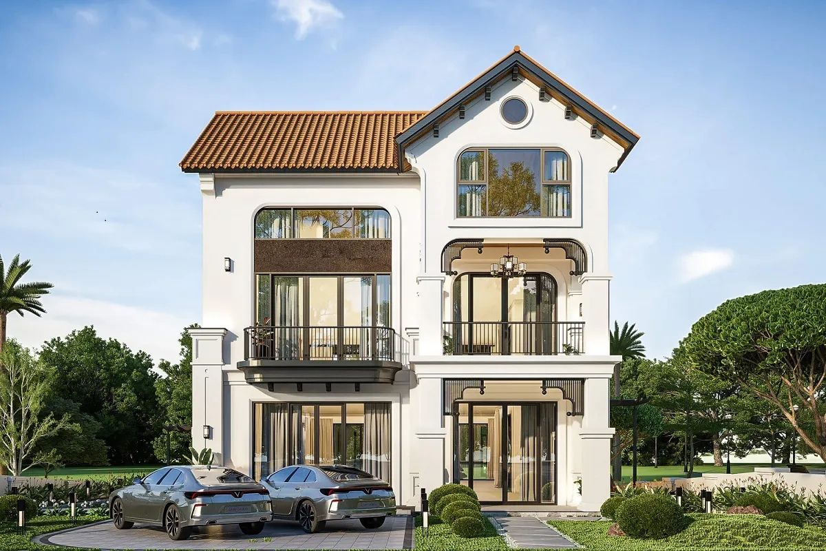 30+ Mẫu biệt thự Indochine đẹp nhất 2026 (kèm mặt bằng & chi phí thực tế) 2 Thiết kế biệt thự Indochine tối ưu thông gió và giảm nhiệt hiệu quả (Ảnh: Sưu tầm)