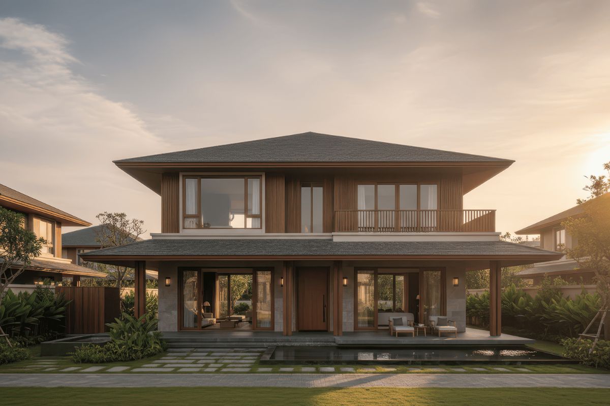 Biệt thự 1 trệt 1 lầu đẹp không chỉ nâng tầm không gian sống mà còn thể hiện gu thẩm mỹ và phong cách riêng của gia chủ (Ảnh: Sưu tầm)