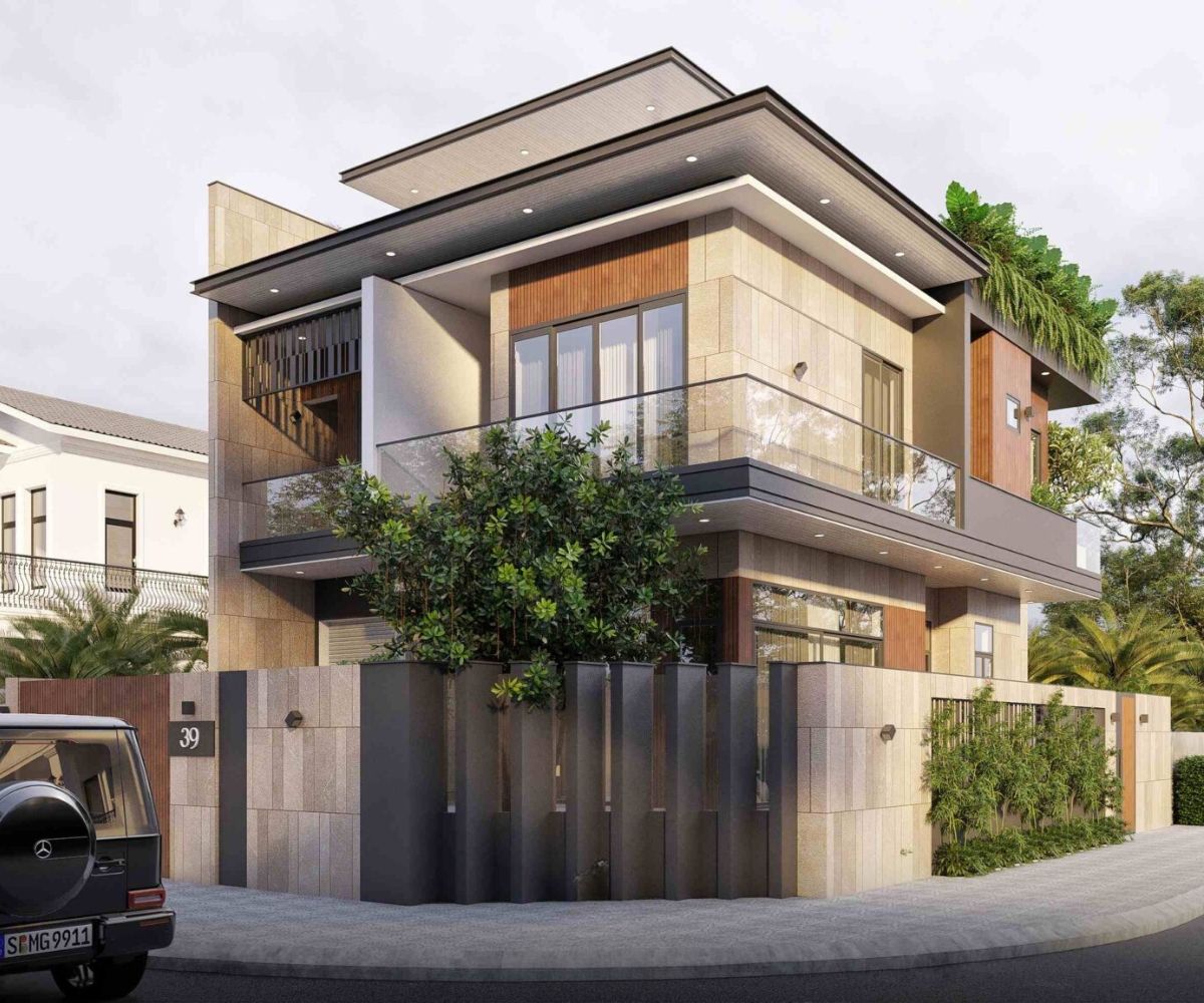 Không gian mở ấn tượng với mẫu nhà 2 tầng 200m2 hiện đại – tối giản nhưng đầy tinh tế (Ảnh: Sưu tầm)