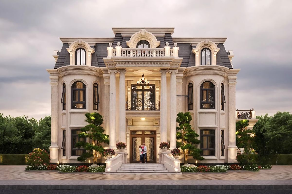 99+ Mẫu biệt thự 2 tầng mái Mansard đẹp đẳng cấp & báo giá chi tiết 2026 1 Khám phá ngay xu hướng biệt thự 2 tầng mái Mansard đẳng cấp 2026 – lựa chọn hoàn hảo cho không gian sống sang trọng, tối ưu công năng và chuẩn kiến trúc châu Âu (Ảnh: Sưu tầm)