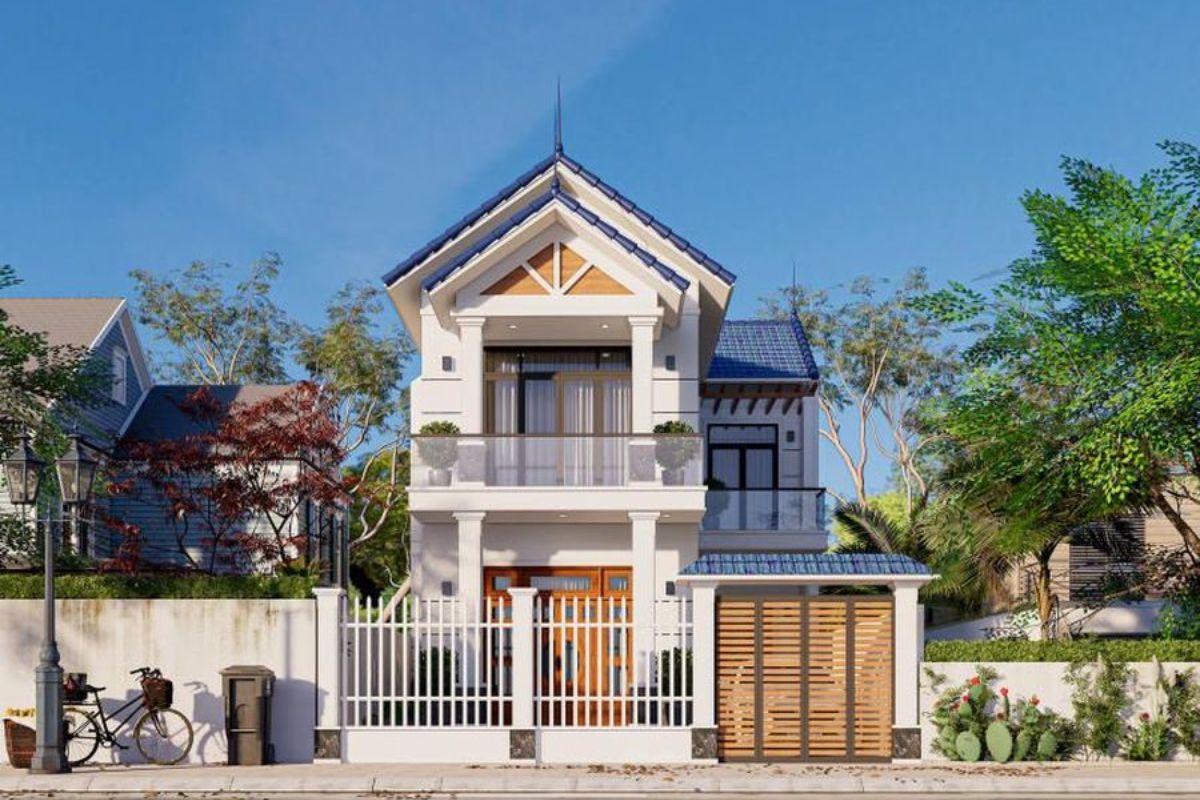 Biệt thự 200m2 mái Thái có thiết kế mái thanh thoát, giảm nhiệt và thoát nước tốt (Ảnh: Sưu tầm)
