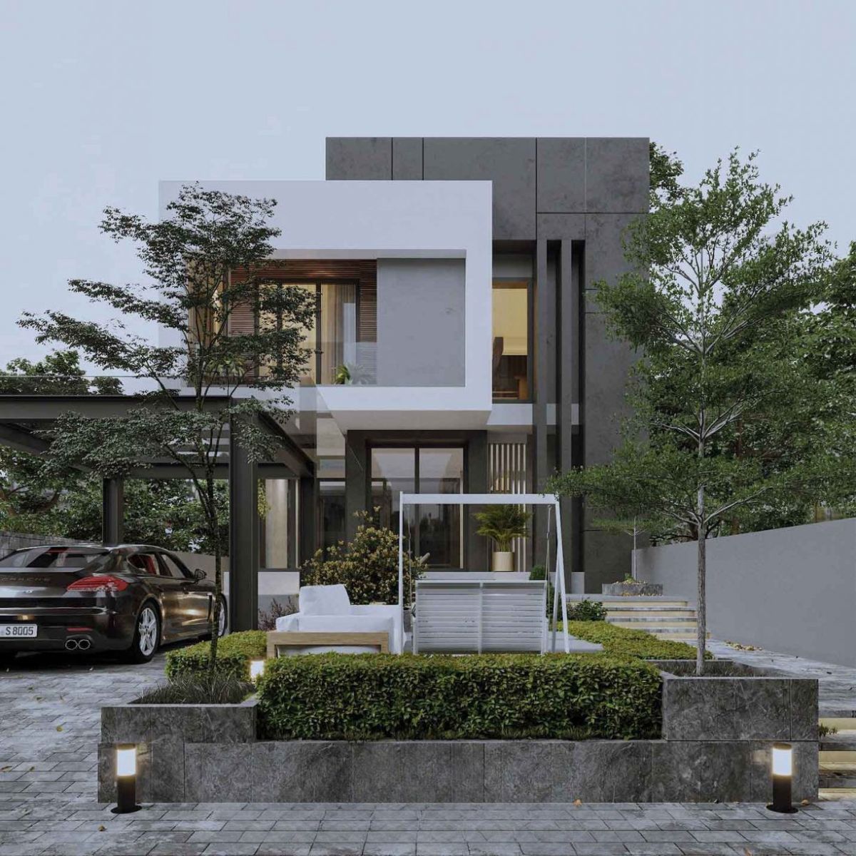 Biệt thự 200m2 có gara giúp tối ưu công năng, đảm bảo tiện lợi và nâng cao giá trị sử dụng cho gia đình hiện đại (Ảnh: Sưu tầm)