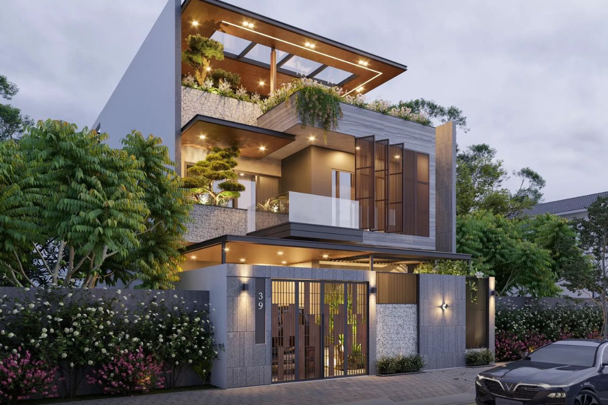 Mẫu biệt thự 200m2 không chỉ là không gian sống mà còn là tuyên ngôn phong cách, thể hiện đẳng cấp và tầm nhìn của gia chủ (Ảnh: Sưu tầm)