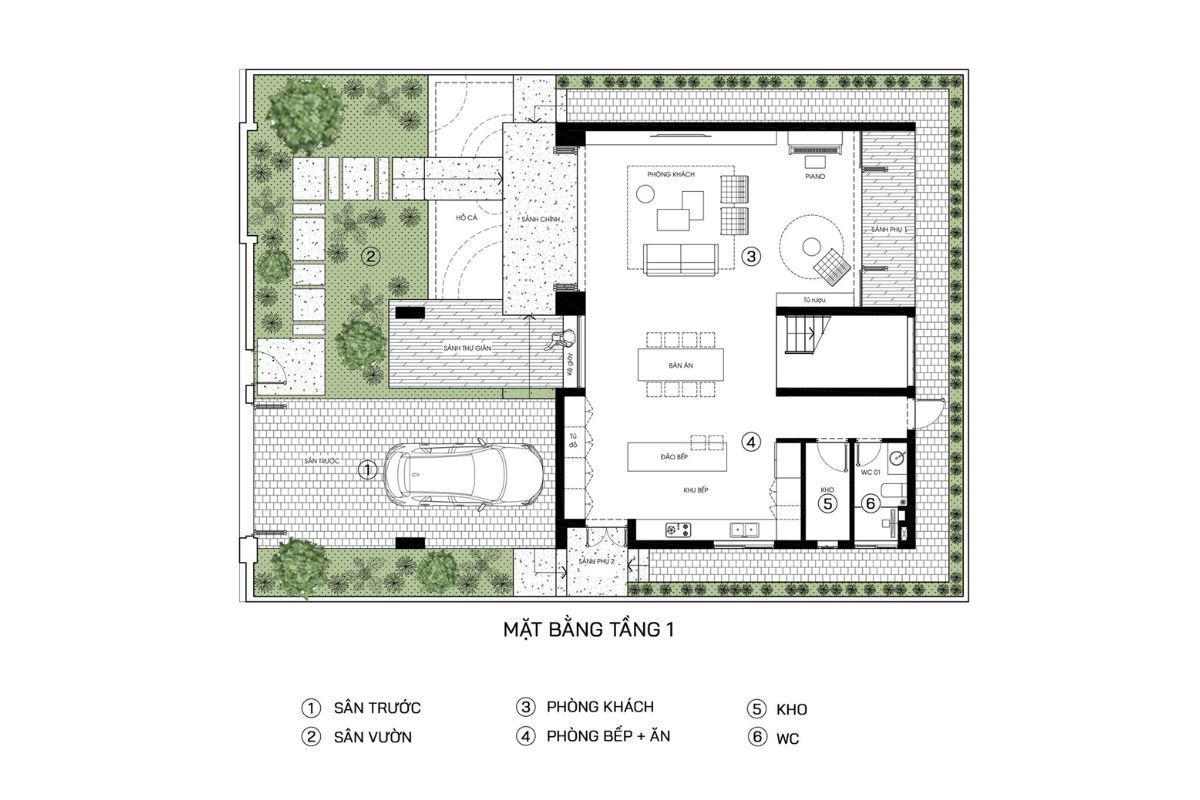 Mặt bằng biệt thự 300m2 3 tầng tối đa hóa công năng, tăng giá trị sử dụng lâu dài (Ảnh: Sưu tầm)