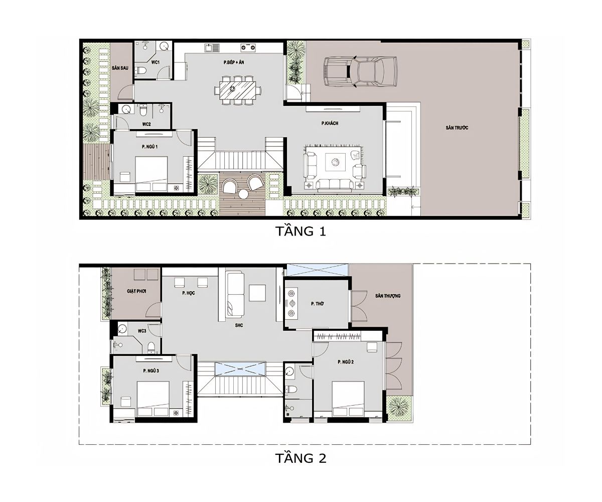 Mẫu biệt thự 250m2 đẹp đẳng cấp, tối ưu công năng & báo giá 2026 6 Mặt bằng biệt thự 250m2 tối giản nhưng vẫn đầy đủ công năng (Ảnh: Sưu tầm)