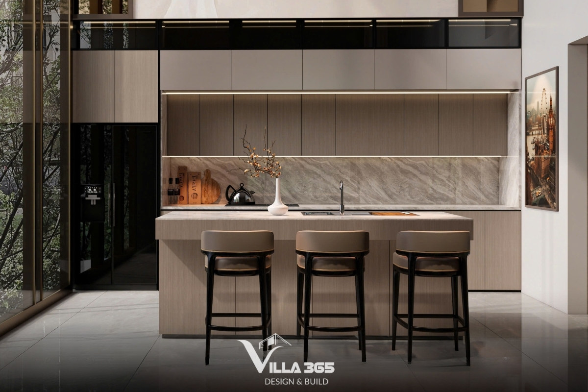 D’s Villa - Thiết kế nội thất với cảm hứng từ nếp nhà xưa 4 Sự chuyển sắc giữa be – kem – nâu giúp không gian đạt được trạng thái cân bằng giữa hiện đại và cảm xúc