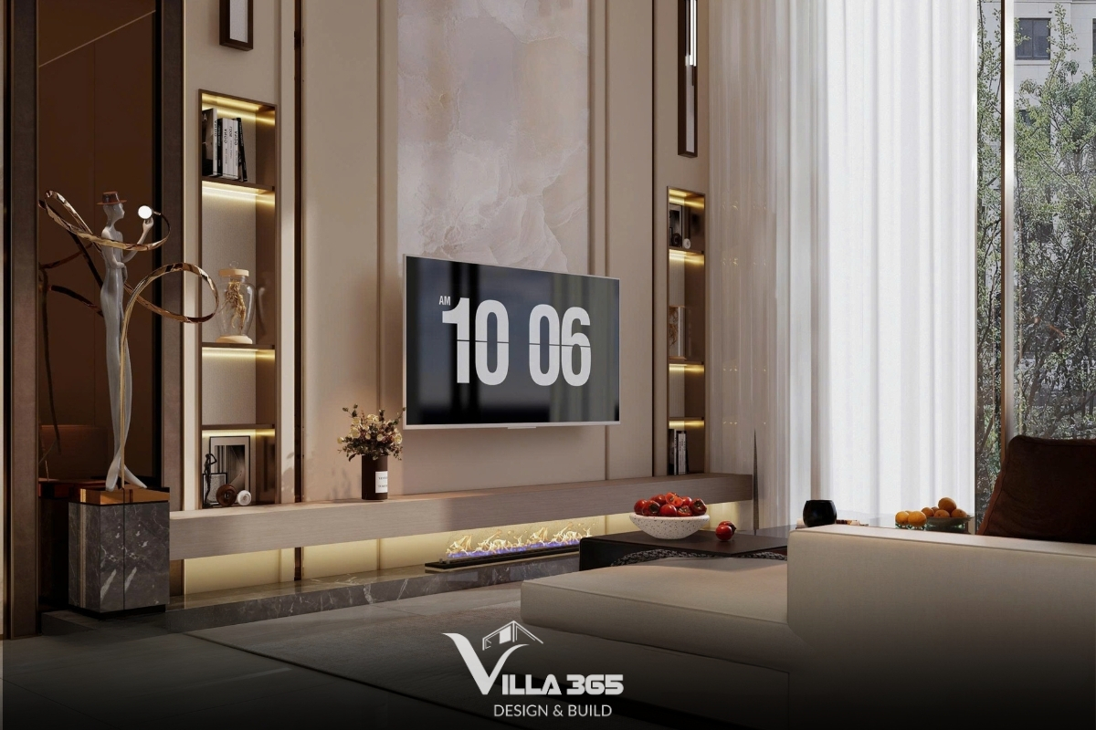 D’s Villa - Thiết kế nội thất với cảm hứng từ nếp nhà xưa 2 Không gian sinh hoạt chung được tổ chức theo bố cục mở, tạo nên một trục kết nối xuyên suốt giữa các khu chức năng