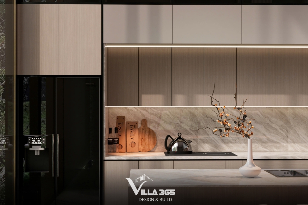 D’s Villa - Thiết kế nội thất với cảm hứng từ nếp nhà xưa 9 Bình hoa gốm trắng tinh giản giúp không gian bớt đơn điệu