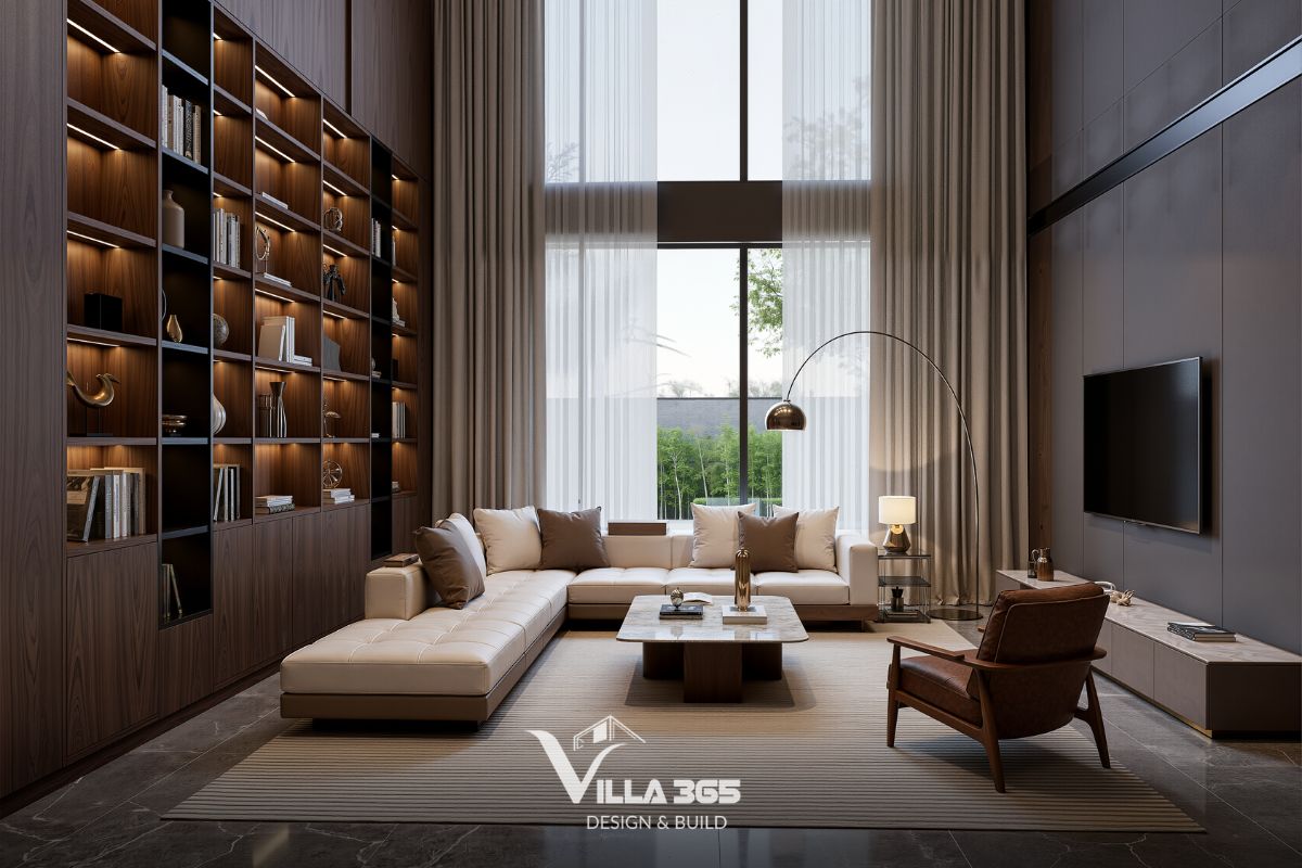 Thiết kế nội thất Breeze Villa – Tối ưu trải nghiệm sống cho gia chủ làm việc tại nhà 7 Tầng 2 bố trí khu vực sinh hoạt chung, nơi gia đình có những phút giây thư giãn hoặc giải trí bên nhau