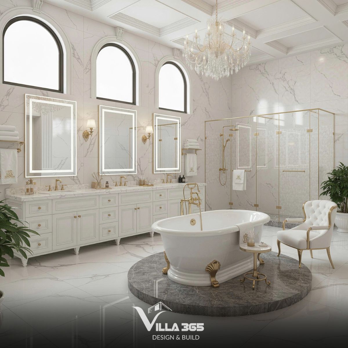 Thiết kế nội thất Maison Blanche trị liệu cho gia chủ sống khỏe 13 Những ô cửa sổ vòm phía trên mang lại ánh sáng tự nhiên và sự thông thoáng, giúp căn phòng luôn tràn đầy sinh khí
