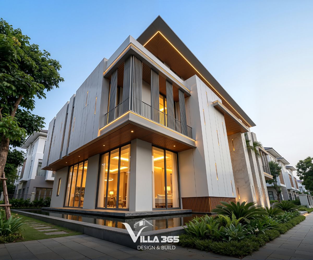 Oasis Villa - Nơi khởi sinh nhịp sống mới cho gia đình trẻ 10 Các mảng tường đặc đóng vai trò như lớp chắn nhiệt, tăng hiệu quả bảo vệ công trình