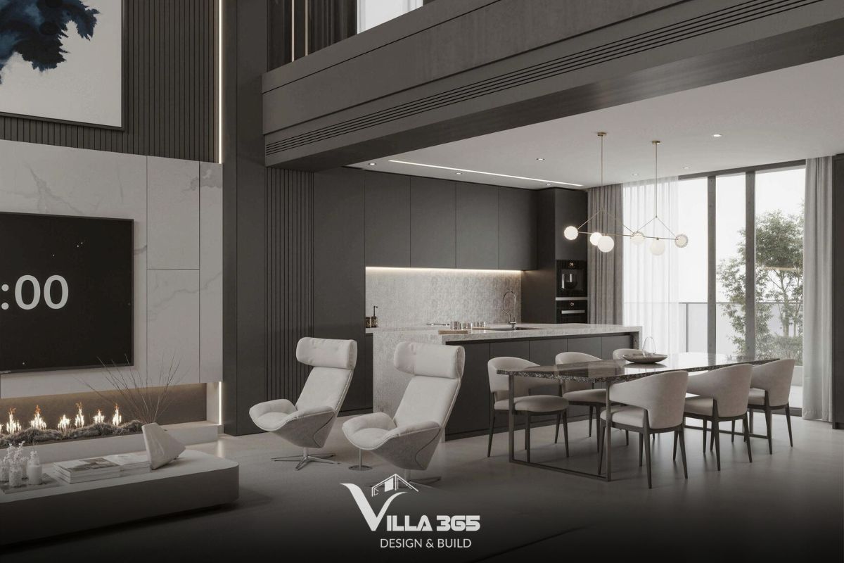 Thiết kế nội thất Solaris Villa – Khoảng dừng ấm áp giữa đời sống hiện đại 1 Solaris Villa lựa chọn ngôn ngữ thiết kế tối giản để tạo nên một không gian sống nhẹ nhàng, nơi cảm xúc được dẫn dắt bằng vật liệu, ánh sáng và sự tiết chế vừa đủ