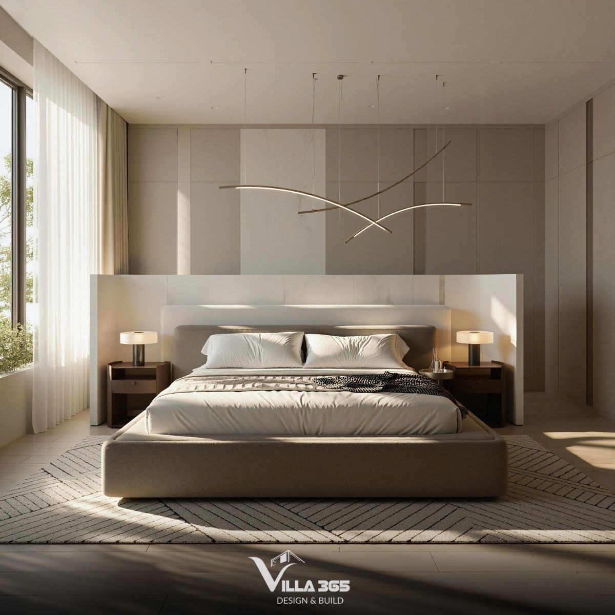 Thiết kế nội thất Solaris Villa – Khoảng dừng ấm áp giữa đời sống hiện đại 8 Phòng ngủ là sự kết hợp hoàn hảo giữa công năng và thẩm mỹ, nơi mỗi chi tiết đều được tinh giản để nâng niu từng khoảnh khắc thư giãn nhẹ nhàng, an nhiên
