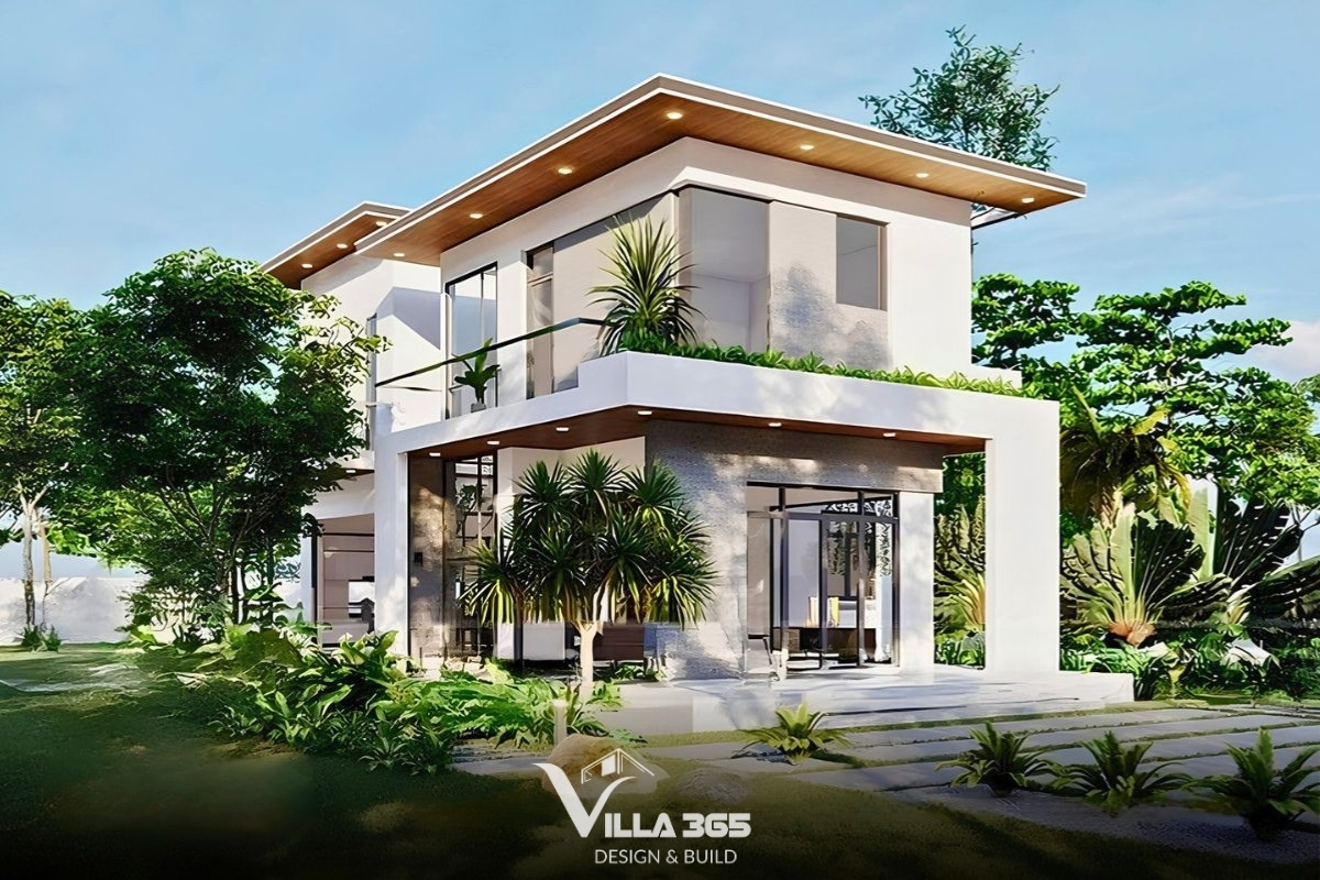 Mẫu biệt thự 250m2 đẹp đẳng cấp, tối ưu công năng & báo giá 2026 10 Biệt thự 250m2 có sân vườn 2 tầng tạo nên không gian sống gần gũi thiên nhiên và cân bằng sinh thái