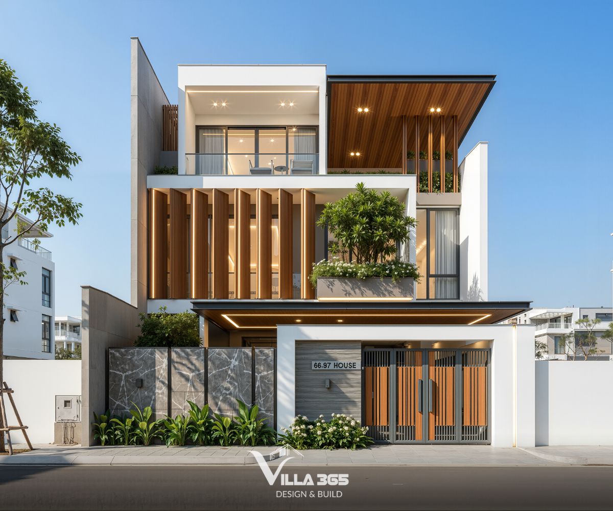 Yên Villa – Biệt thự 3 tầng xử lý nắng Tây Bắc bằng hệ lam 45 độ và vườn nhiệt đới 7 Công trình không khép kín mà được kiểm soát mở một cách có chủ đích