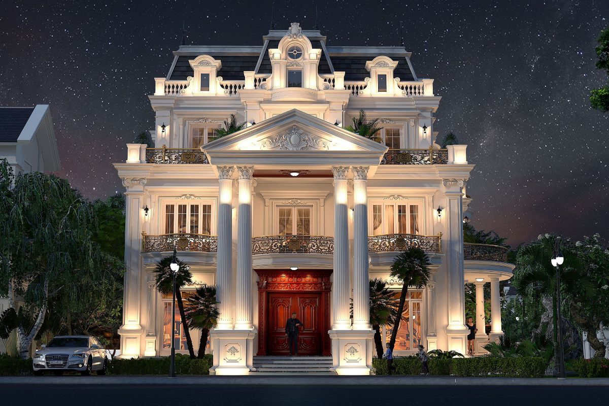 Những mẫu biệt thự 1 trệt 2 lầu đẹp mang hơi thở Châu Âu luôn sở hữu sức hút riêng nhờ vẻ đẹp vượt lên trên xu hướng nhất thời (Ảnh: Sưu tầm)