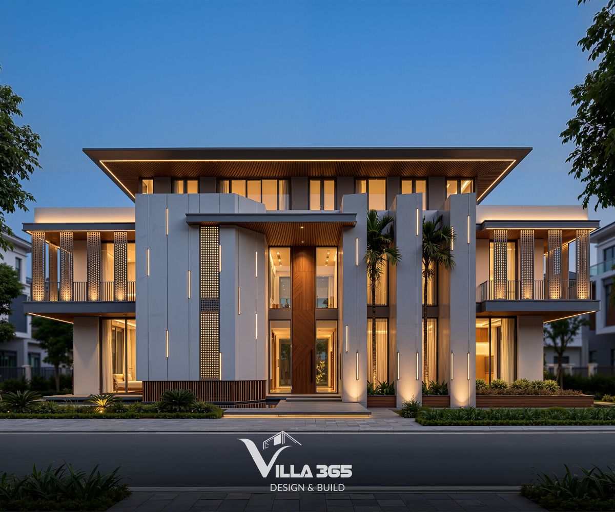 Biệt thự luxury 1 trệt 2 lầu là sự kết hợp giữa kiến trúc độc bản, vật liệu cao cấp và phong cách sống khác biệt