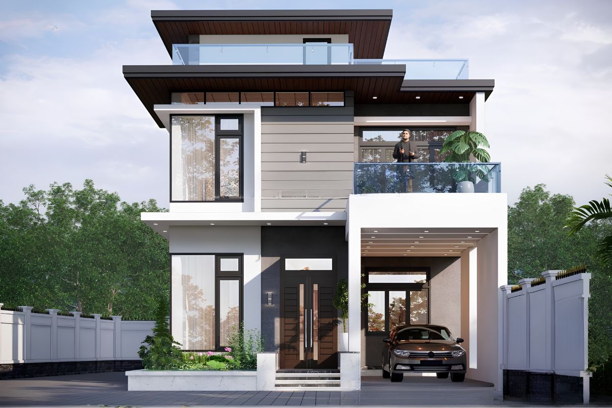 Mẫu biệt thự 2 tầng 1 tum đẹp 2026: Xu hướng thiết kế & báo giá trọn gói 21 Giải pháp này đồng thời góp phần gia tăng giá trị khai thác lâu dài cho ngôi nhà (Ảnh: Sưu tầm)