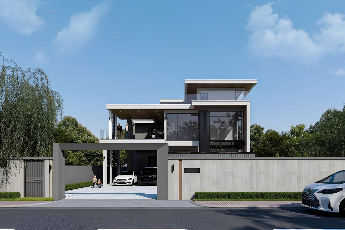Mẫu biệt thự 2 tầng 1 tum đẹp 2026: Xu hướng thiết kế & báo giá trọn gói 36 Đây là lựa chọn phù hợp với những gia chủ hướng đến giá trị sử dụng bền vững (Ảnh: Sưu tầm)