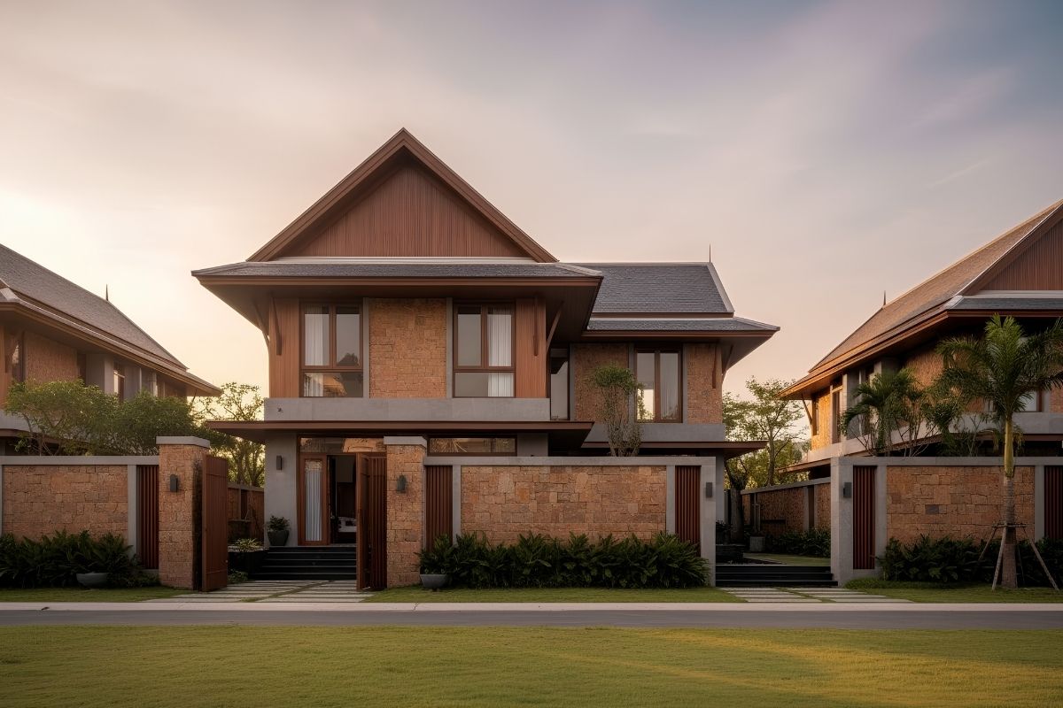 Nhà biệt thự 2 tầng 5 phòng ngủ đẹp 120m2 cân bằng giữa chi phí và hiệu quả sử dụng (Ảnh: Sưu tầm)