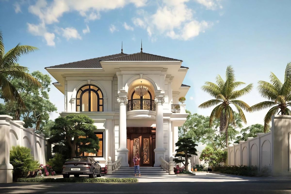 Biệt thự 2 tầng 5 phòng ngủ 150m2 sở hữu mặt bằng rộng rãi và bố trí công năng linh hoạt (Ảnh: Sưu tầm)