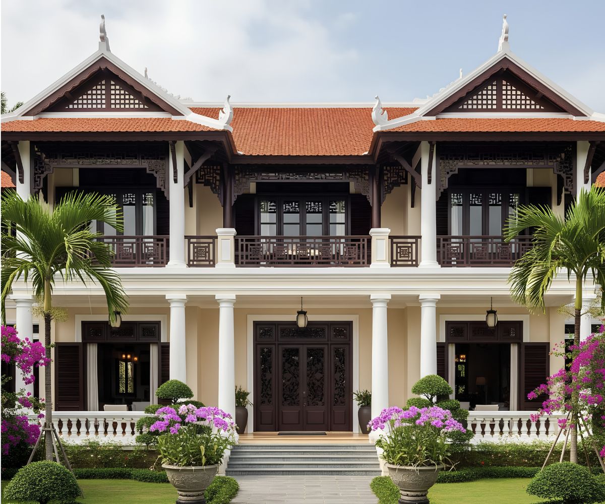 Thiết kế chữ U tạo nên khoảng sân trung tâm riêng tư và thoáng đãng (Ảnh: Sưu tầm)