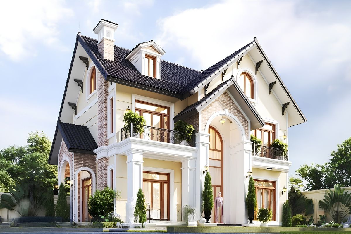 Biệt thự mái Thái mặt tiền 10m nổi bật với vẻ đẹp cao ráo, thanh thoát và phù hợp với khí hậu Việt Nam (Ảnh: Sưu tầm)