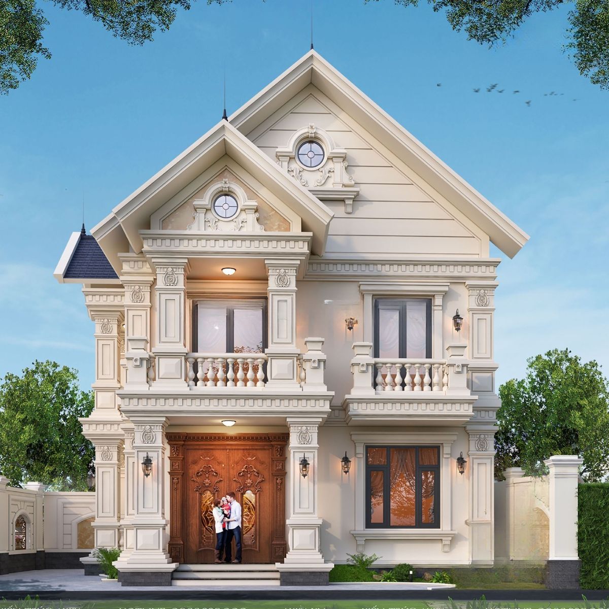 Độ dốc mái lớn giúp công trình tăng khả năng thoát nước, hạn chế ảnh hưởng từ thời tiết mưa nhiều (Ảnh: Sưu tầm)