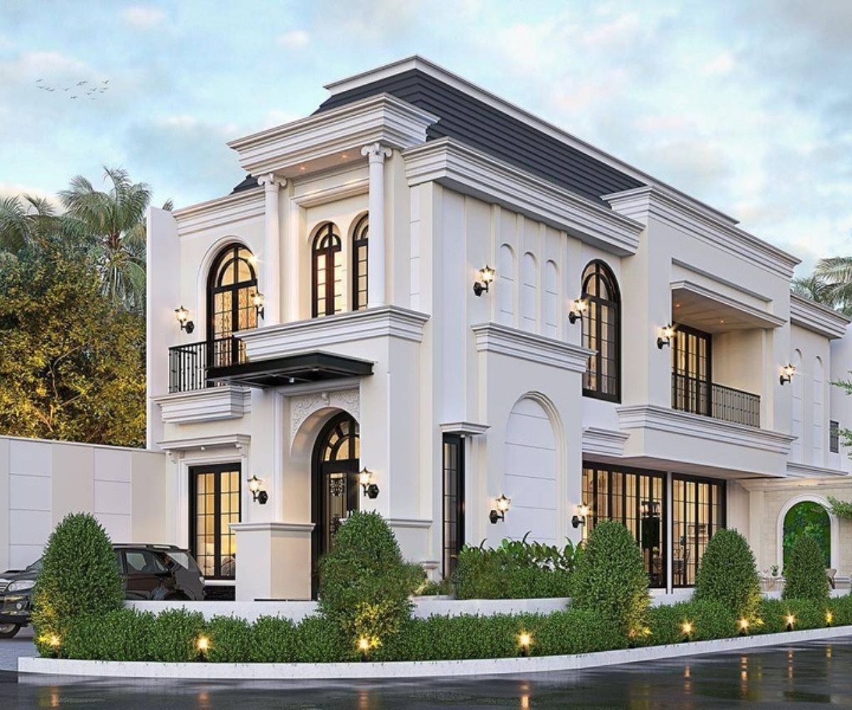 Khoảng sân, lối dạo và tiểu cảnh xanh giúp công trình trở nên mềm mại, đồng thời nâng cao giá trị cảnh quan tổng thể (Ảnh: Sưu tầm)